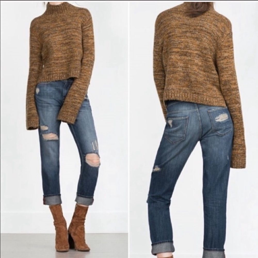 ✨2xHP✨Zara Destroyed Boyfriend Jeans✨